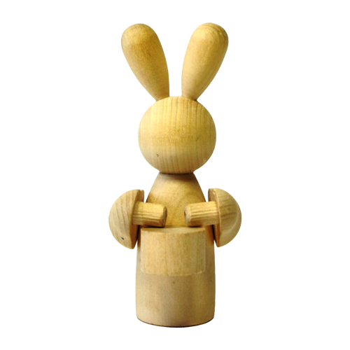 Богородская игрушка  «Заяц с барабаном»