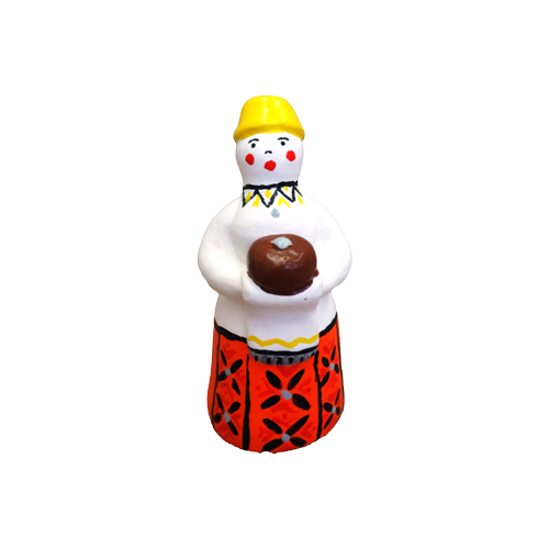 Каргопольская игрушка  «Крестьянка с хлебом»