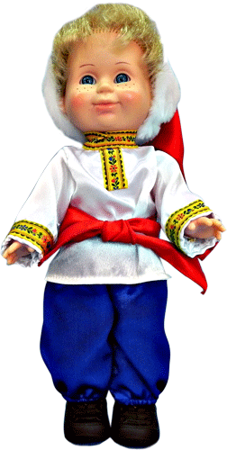 Кукла - мальчик в украинском национальном костюме
