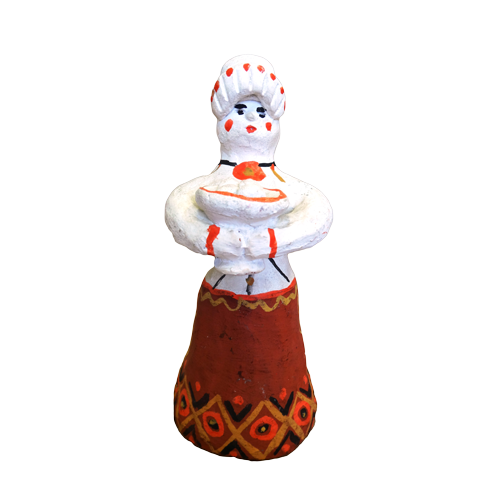 Каргопольская игрушка  «Баба с пирогами»