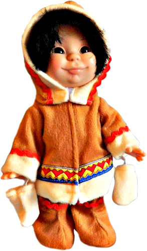 Кукла – мальчик, одетый в стилизованный костюм народов Севера