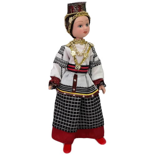 Фарфоровая кукла  в праздничном костюме Воронежской губерни