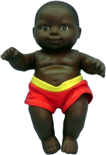 Кукла – малыш с «кожей» шоколадного цвета