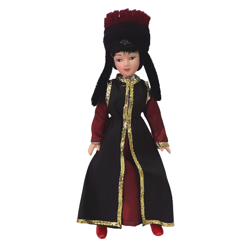 Фарфоровая кукла  в Калмыцком праздничном костюме