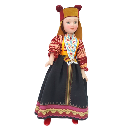 Фарфоровая кукла  в праздничном костюме Смоленской губернии