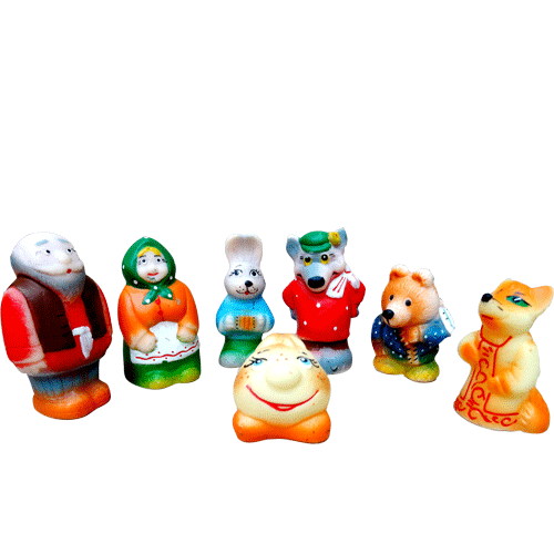 Набор резиновых игрушек из сказки «Колобок»