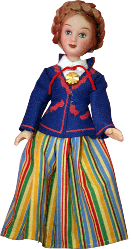 Куклы Агнесса в эстонском девичьем костюме